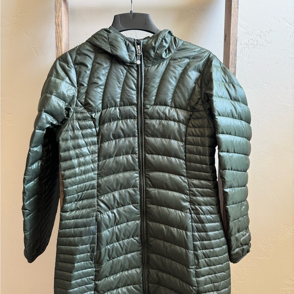 Green Quilted Hooded Jacket